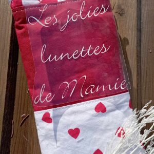 Etui à lunettes petits coeurs à personnaliser