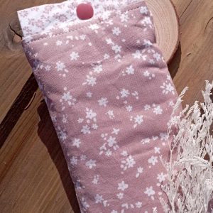 Etui à lunettes fleurs roses