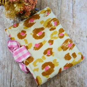 Pochettes à livre léopard vichy rose