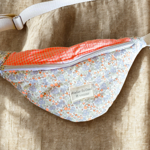 Sac banane Petites fleurs fluo oranges