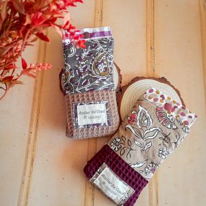 Etui à lunettes automne : chutes de tissus